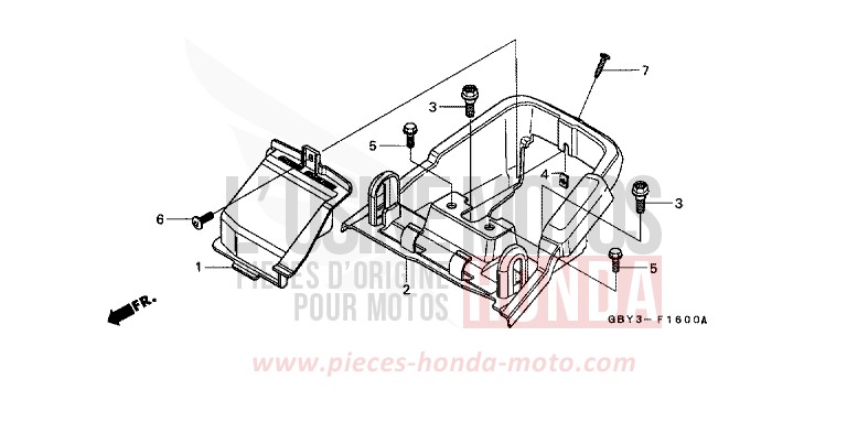 BATTERIEDECKEL von CB1300 Super Bold'or ABS MU BLACK (NH148) von 1996